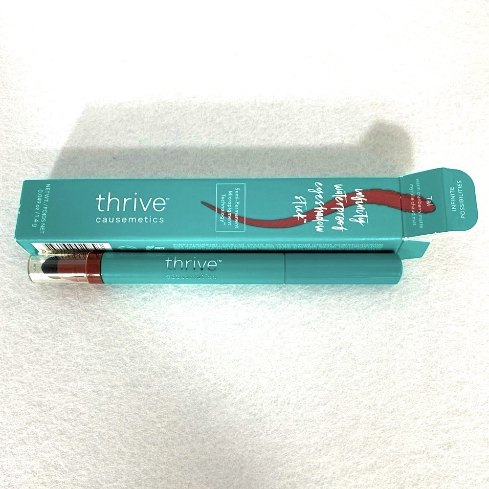 Thrive Causemetics Infinity Waterproof Eyeshadow Stick Tai Warm Cranberry Matte